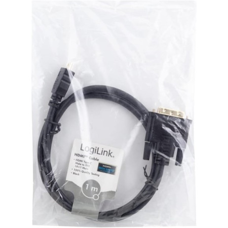 LogiLink Mini-HDMI to DVI-D cable 1m