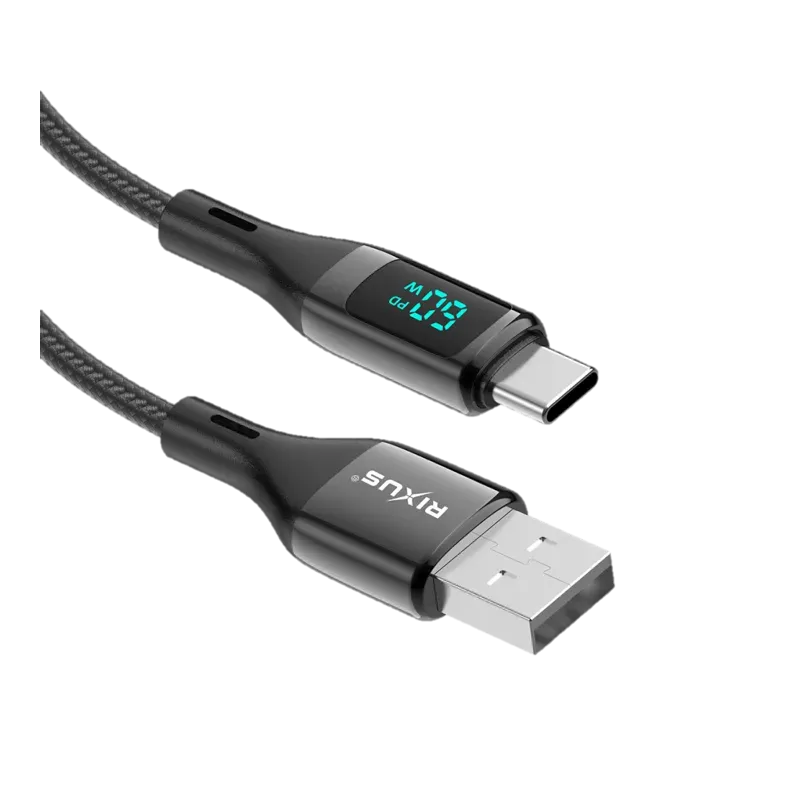 Rixus Braided USB To USB-C Cable